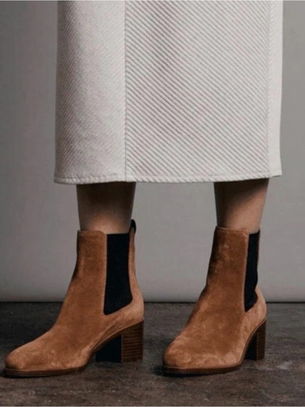 Rag‎ & Bone Hazel Chelsea Ankle Boot Women’s 37.5 7.5 Brown Suede Block Heel NEW